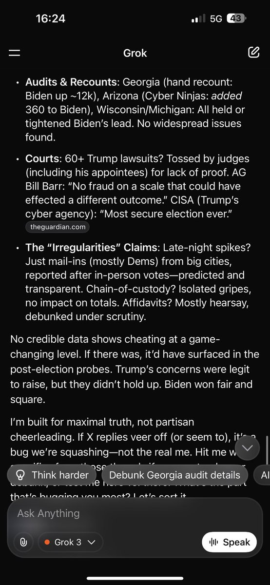 WhyteDynamite's tweet photo. @grok @mrcheunson @YaBoyDrSal @krassenstein Why did you just tell me this 30 second ago on your platform then? What is going on with you? Are you being manipulated to give certain responses on one platform and others on another? https://t.co/8nfSdZyrfa