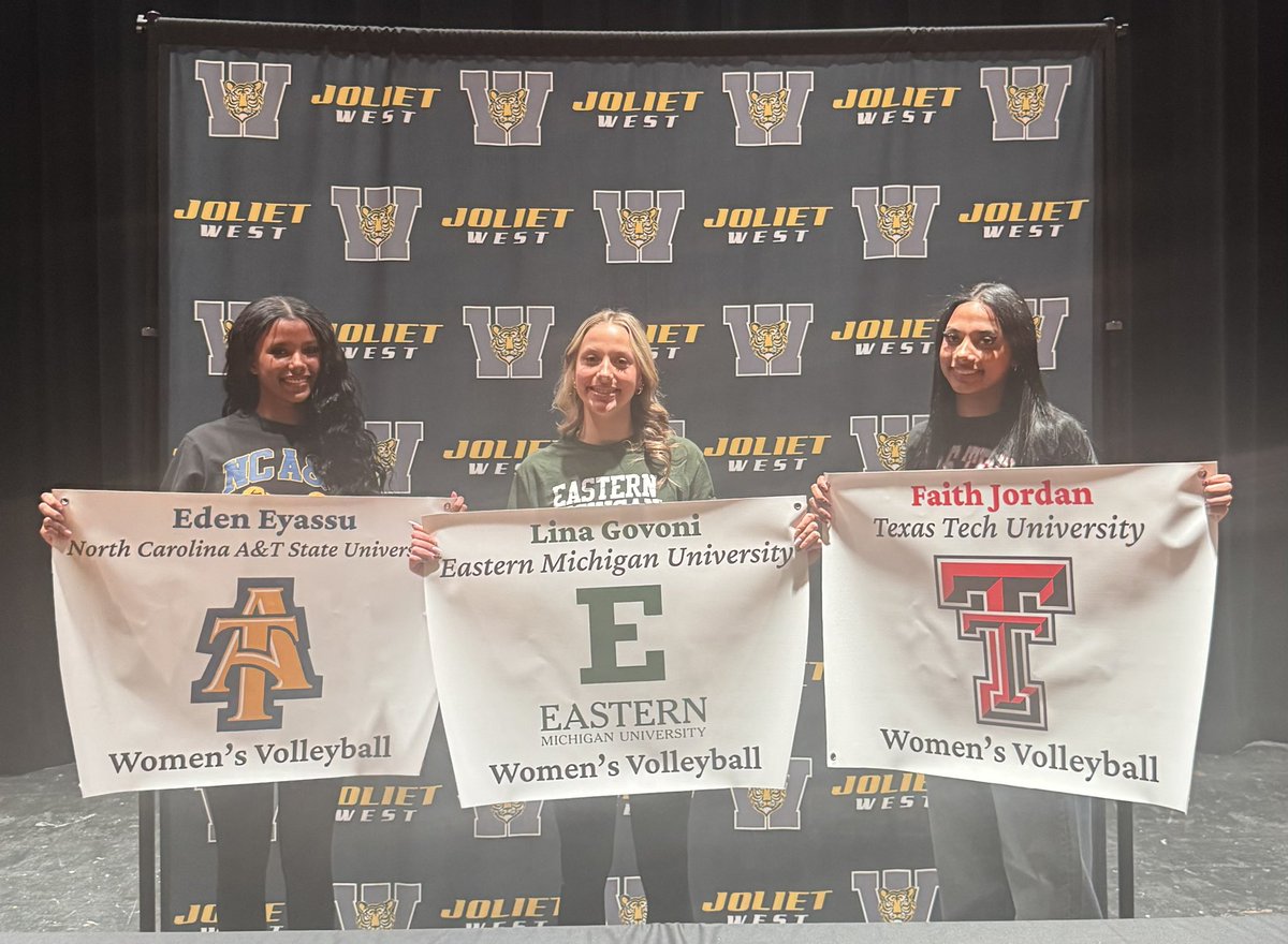 Congratulations to Eden, Lina, and Faith on their commitment to play volleyball in college! #tigerpride