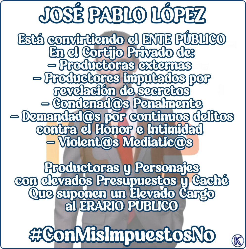 <a href="/mmloopez/">Maribel Márquez López</a> <a href="/La1_tve/">La 1</a> <a href="/rtve/">RTVE</a>
<a href="/La1_tve/">La 1</a>
#ConMisImpuestosNo
#YoMeRebelo13N
#YoMeRebelo14N
#BoicodHastaFinDelMundo
