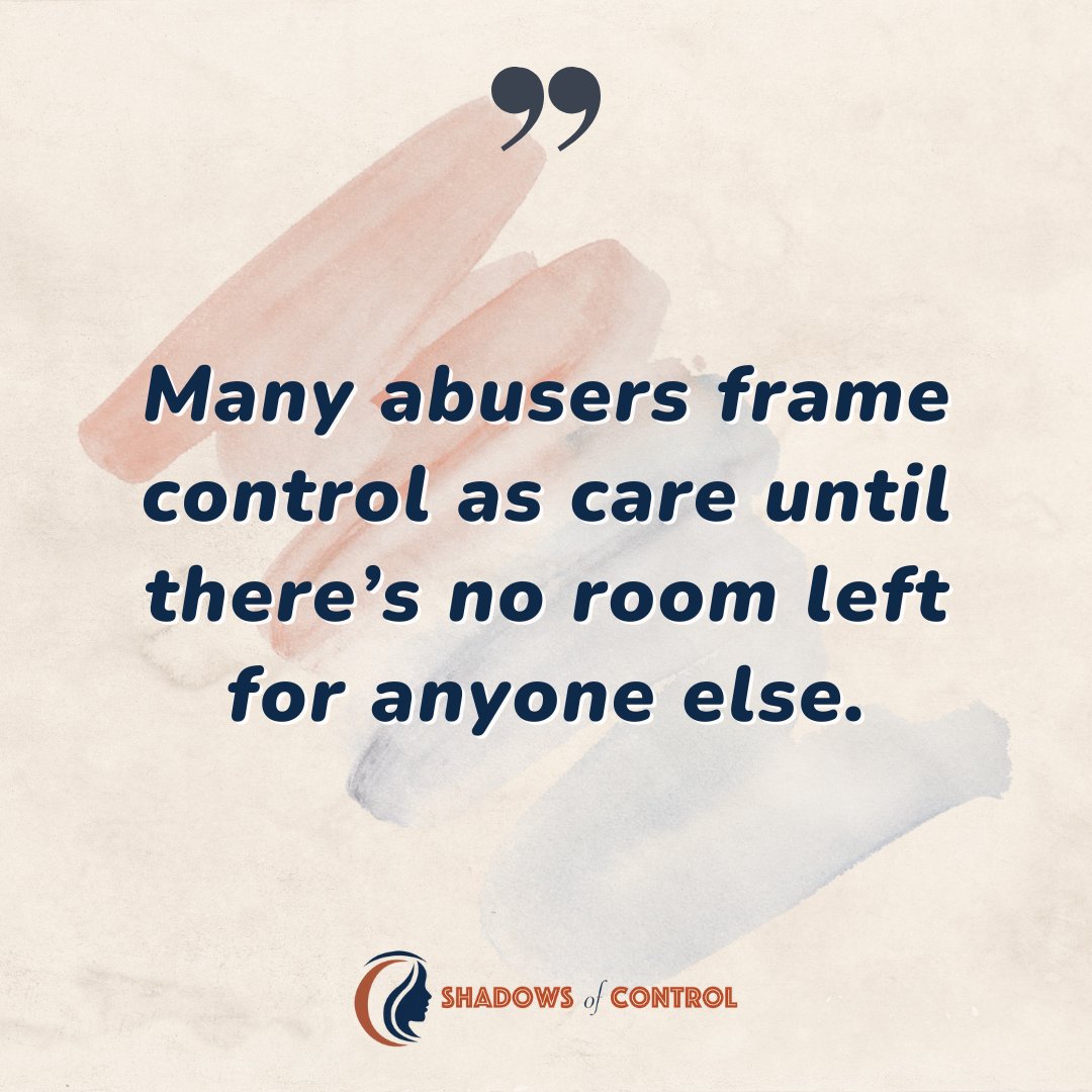 shadows_control's tweet image. “I’m just looking out for you” can be the opening line to a slow takeover of your life. Control disguised as protection is still control.
#CoerciveControl