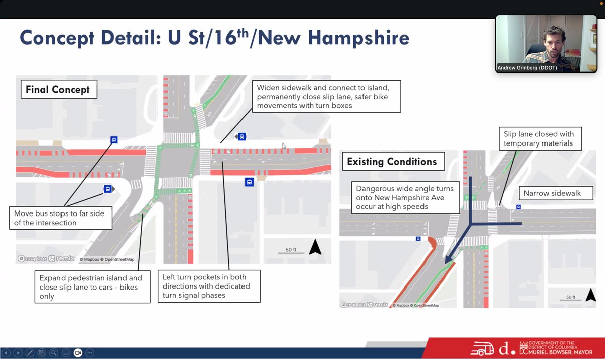 DDOT is improving the intersection of U Street, 16th Street, and New Hampshire Ave as part of the U Street Bus Priority Project, you absolutely love to see it.