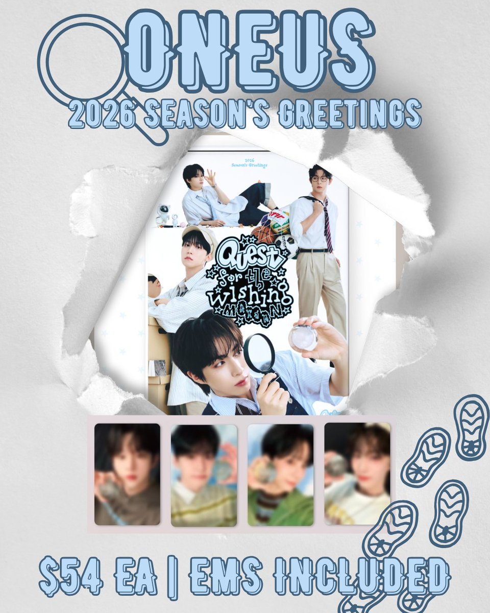 [[USA/WW GO]] ONEUS 2026 Season's Greetings - Quest for the Wishing Moon
 
🎬 $54 EMS Included
📹 2 payments 
📍 FORM: gomdrop.com/grouporders/pu…

CLOSES: 11/17 at 10PM EST 

Feel free to DM if you any have questions!

#ONEUS #원어스 #ワンアス
