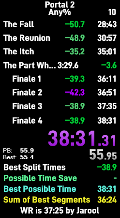 new portal 2 any% pb - 2nd place! 🥈🏆⁉️