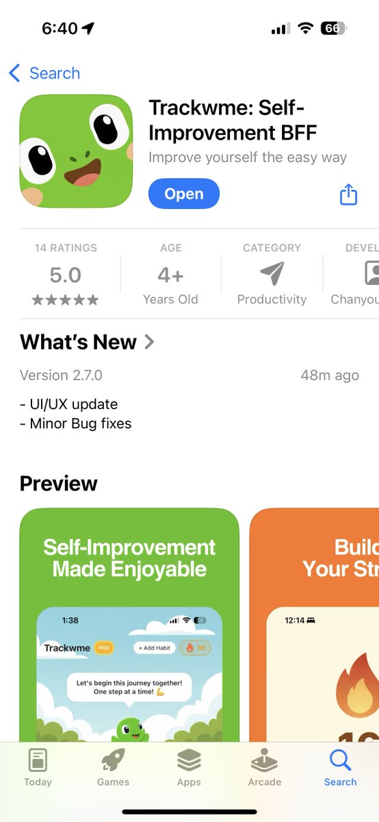 jvmeshan's tweet image. day 273 of building Duolingo for self-improvement

Made a new update on the app! New background for the turtle and UI/UX fixes.

Next up is having fun notifications like Duolingo and having a screen blocker to earn XP for fun!

ive been loving using my app ahh
