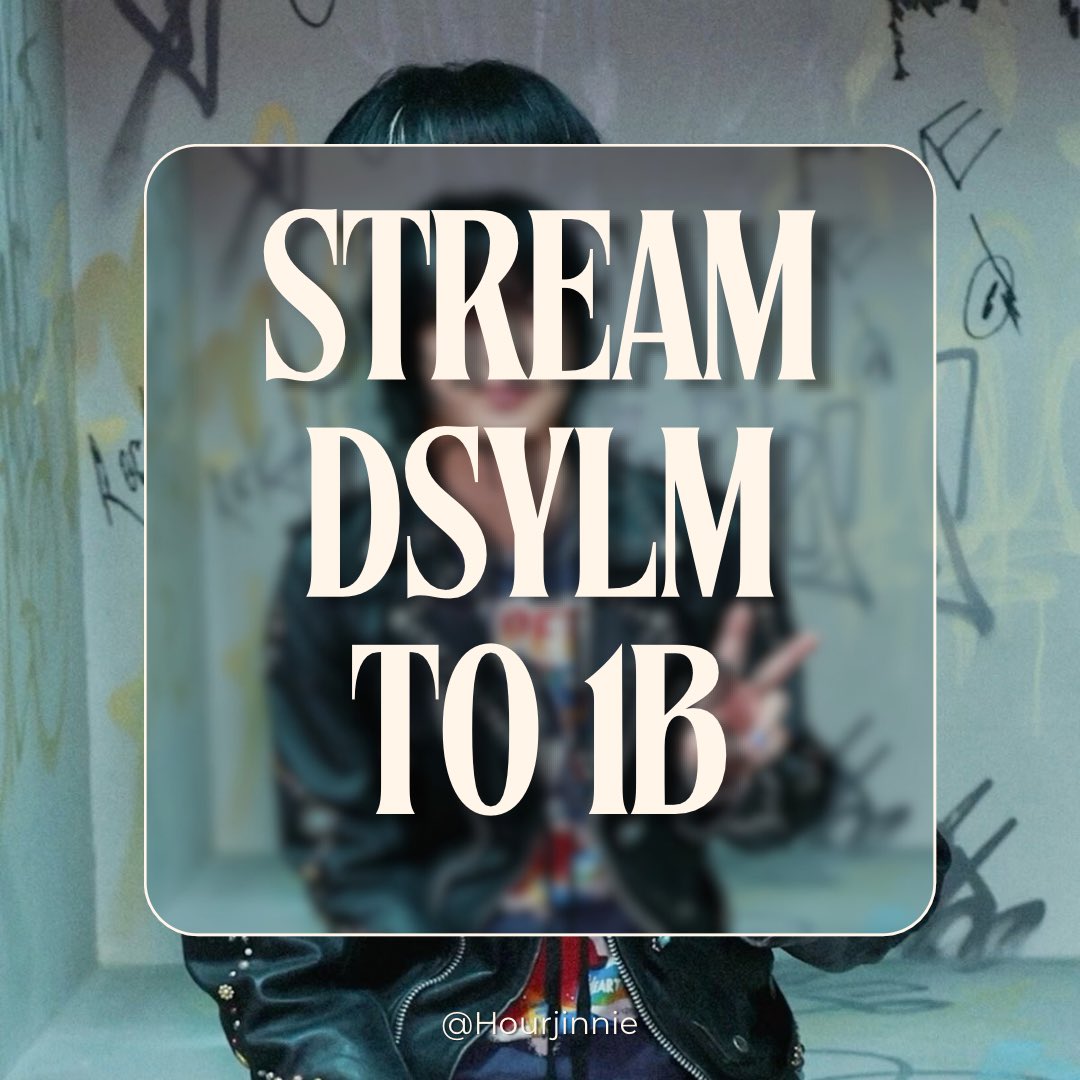 hourjinnie's tweet photo. Whose streaming?

We currently need about 362M streams for DSYLM to hit 1 Billion, this is our current huge goal. 

At the current pace of 3M~ average a day, we will hit our goal in early March, let’s raise our streams to hit the goal faster 

https://t.co/dy3Gqlp6ot https://t.co/L75EG7SP5p