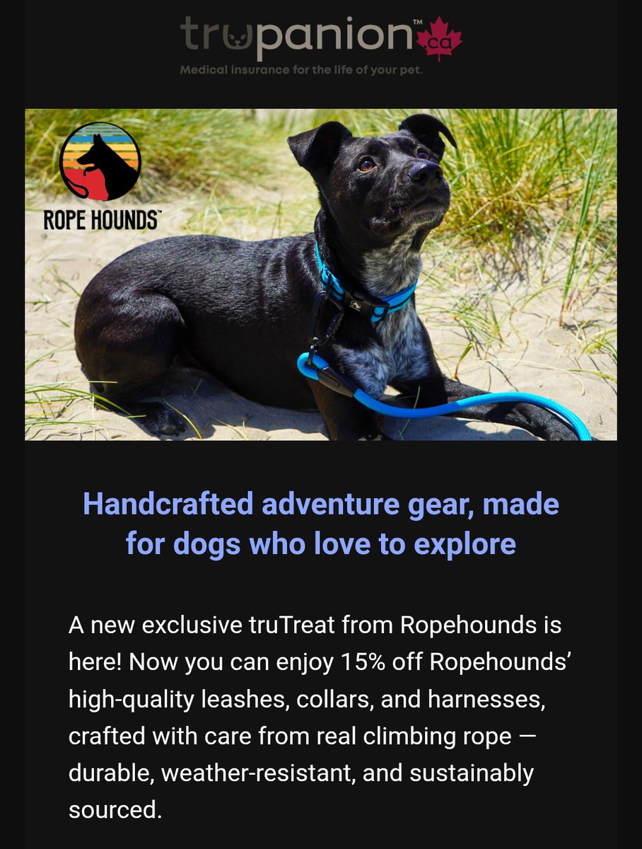 EdZeg's tweet photo. @Trupanion, how exactly does one 'sustainably source' Nylon? If we were talking hemp or cotton rope sure, but nylon (a plastic) climbing rope? At most *maybe* recycled. If a sponsor throws out a bunch of buzzwords you don't just repeat their BS without vetting the product/claims. https://t.co/gCyViUImWD