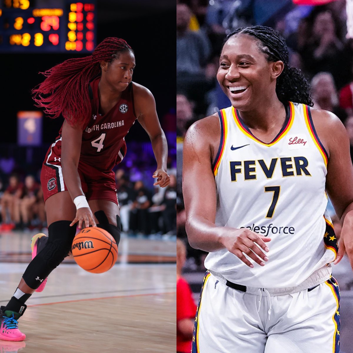 B4AOfficial's tweet photo. They battled for Atlantis &amp; now they’re taking over the W. The 2021 #Battle4Atlantis Women’s Championship between South Carolina &amp; UConn featured future WNBA greats:

Kamilla Cardoso @chicagosky 
Aliyah Edwards @WashMystics
Paige Bueckers @DallasWings 
Aliyah Boston @IndianaFever https://t.co/M4JMiJsjhr