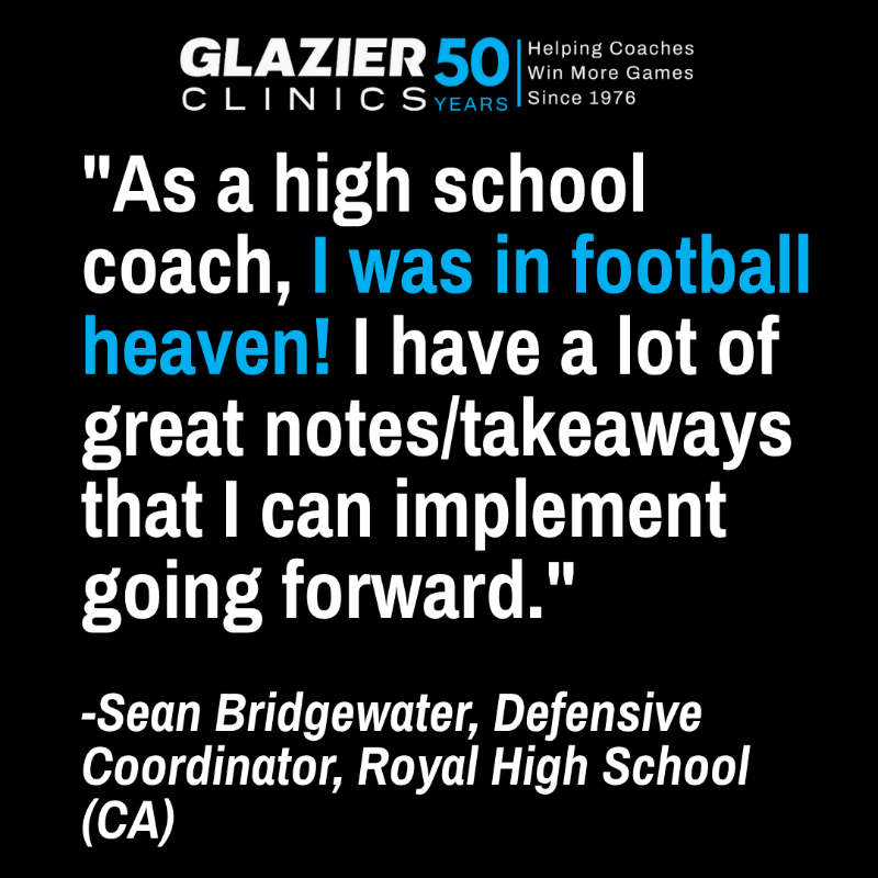 GlazierClinics's tweet photo. 🏈 Glazier Clinics Are Back for 2026!

We’re excited to announce that in-person clinics are back in 2026 — bringing the best football education, networking, and coaching insights.

- Learn from top coaches
- Connect with peers
- Build your program for lasting success