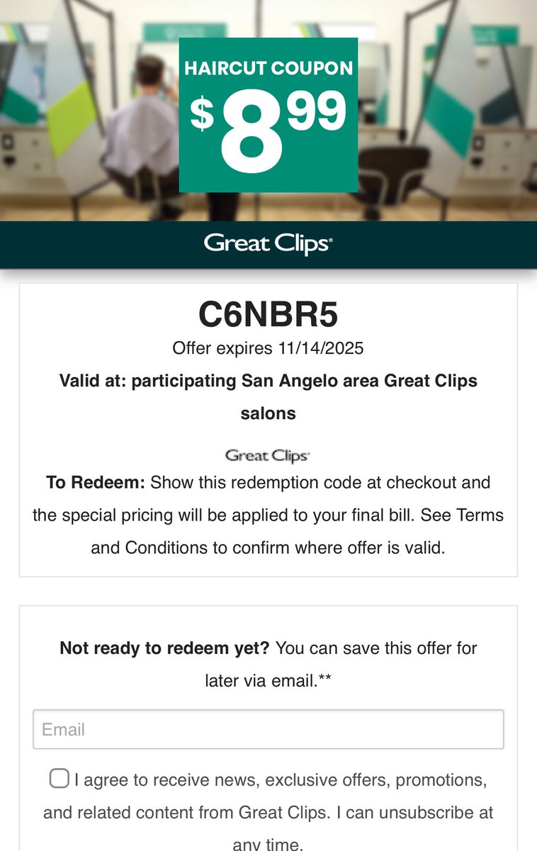 greatclips_sale's tweet image. Great clips coupons November 2025
#GreatClipsCoupons