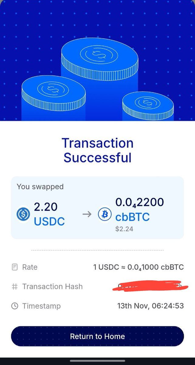 ZoNaveen's tweet image. Day 34 of SIP in cbBTC (BTC) , Using coins.me .

@coinsme_HQ @P2Pdotme

#SIP #coinsdotme #p2pdotme