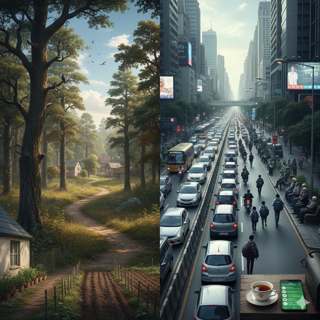 अच्छी थी, पगडंडी अपनी,
सड़कों पर तो, जाम बहुत है!!

फुर्र हो गई फुर्सत, अब तो,
सबके पास, काम बहुत है!!

नहीं जरूरत, बूढ़ों की अब,
हर बच्चा, विद्वान बहुत है!!

उजड़ गए, सब बाग बगीचे,
दो गमलों में, शान बहुत है!!

मट्ठा, दही, नहीं खाते हैं,
कहते हैं, ज़ुकाम बहुत है!!

पीते हैं, जब