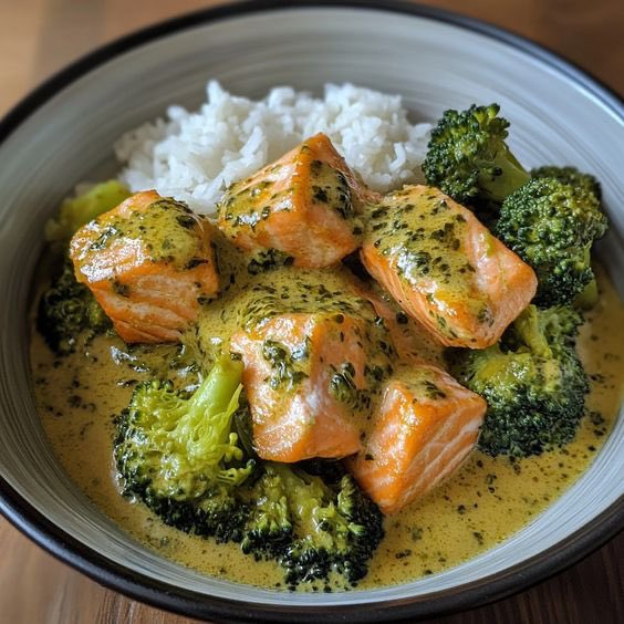 F0ODHub's tweet photo. Salmon in creamy sauce, are you in or out? https://t.co/nhEOe8rL4U