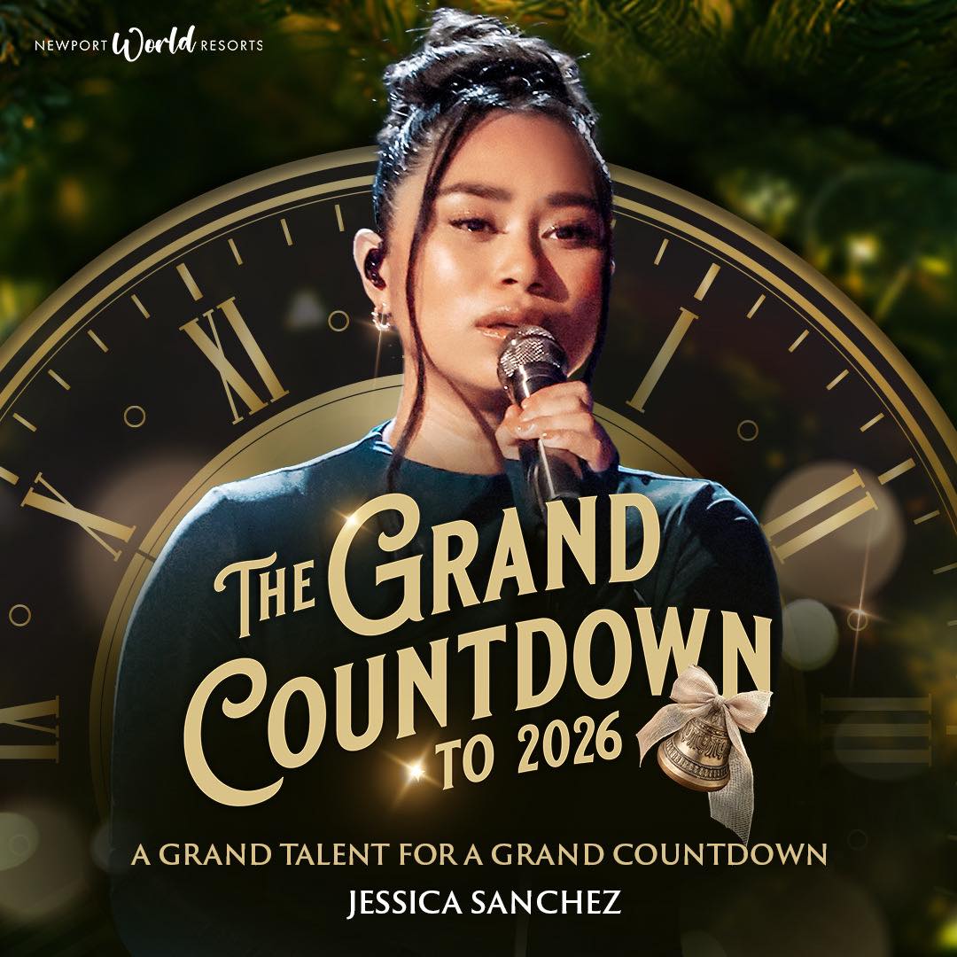 Fresh from her America’s Got Talent 2025 victory, Jessica Sanchez is set to headline the Grand New Year Countdown at Newport World Resorts on December 31, 2025. Ticket prices range from ₱15,000 to ₱25,000, with seating options from Bronze to SVIP. 

#JessicaSanchez