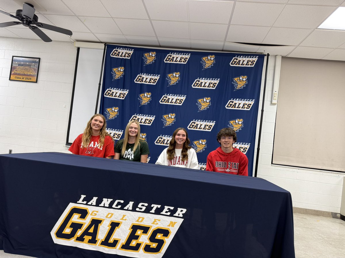 LadyGalesCC's tweet image. B1G things ahead for Harper and Brock. They signed their letters of intent to compete at the next level at Indiana and Ohio State. So proud of them!
