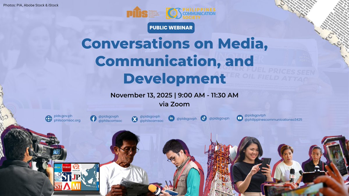 pidsgovph's tweet photo. ๐ฃ HAPPENING NOW: "Conversations on Media, Communication, and Development"
Watch here: https://t.co/U29Yz5pxaF
#HEFP #SapatTapatDapat https://t.co/3d8RNSoKkP