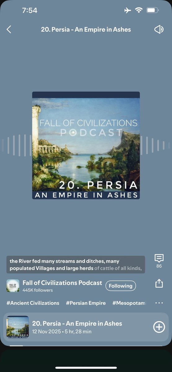 daviddortiz's tweet image. Traveling today, and a new Fall Of Civilizations just came out. It’s going to be a good day. ✈️ 🎧