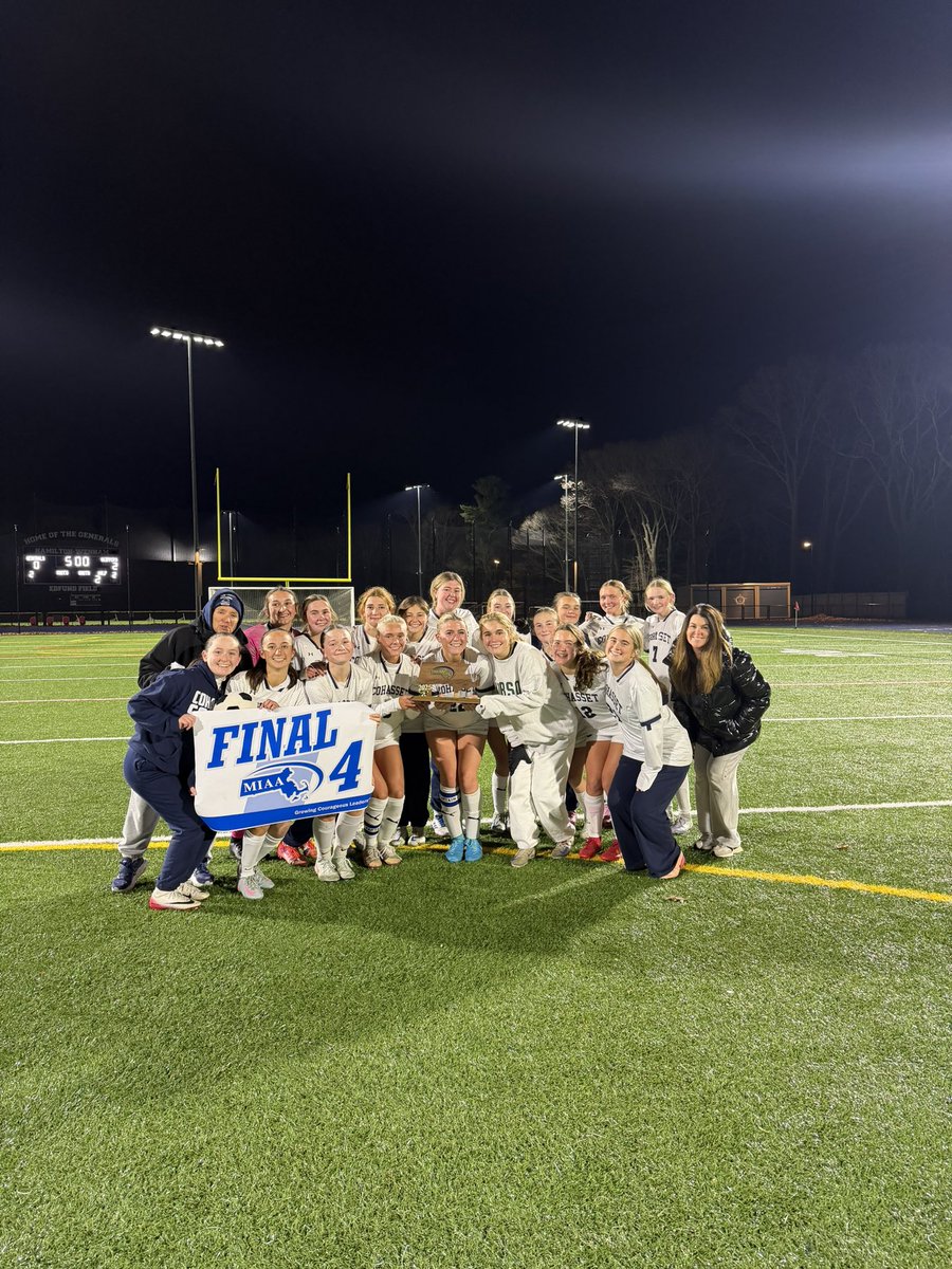 cohassetgvs's tweet photo. ⚽️ Girls Soccer Final
MIAA D4 Round of 8.  

2-0 over an undefeated Hamiltion Wenham team. 

Meghan Smith scored with under 7 mins left to break up a 0-0 deadlock.  Matti Driscoll scored inside of 5 minutes to ice the game.  Keeper Kylee Ziady with a number of huge saves for a clean sheet.  

Matti Driscoll 🚨
Meghan Smith 🚨

@CohassetSports 
@GlobeSchools 
@BosHeraldSports 
@sports_ledger