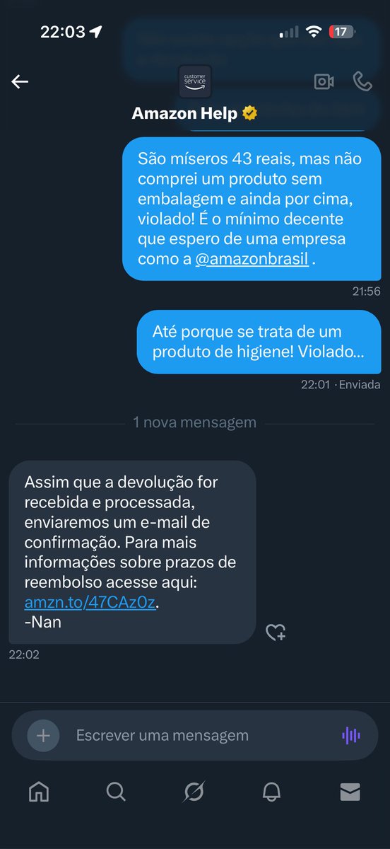 fgvirardi's tweet photo. @amazonbrasil @AmazonHelp Acho que a @amazonbrasil na entendeu… alô @proconspoficial @consumidorgov @ReclameAQUI . Vou precisar acionar toda estes órgãos por cause de um papel higiênico??? https://t.co/bNtngZZAa5