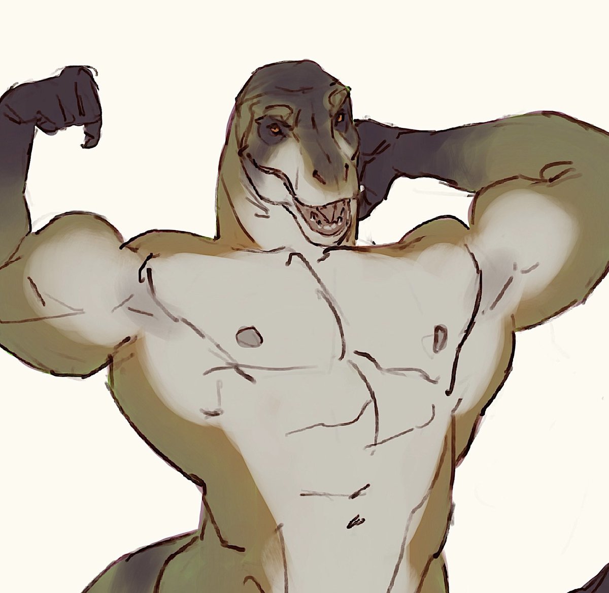 Designing a new boi 💪🦖 ✨ 

(Full dinoodity figure page on 🅿️atre0n)