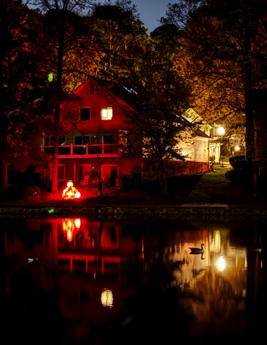 mrosennc's tweet image. ✨Hunting auroras tonight, but this serene lakeside spell stole the show. A swan in golden hush, mirroring the quiet magic of fall. 🦢🌅 

#NightPhotography #LakeVibes #AutumnReflections #Illuminated #CarolinasNights #Reflections