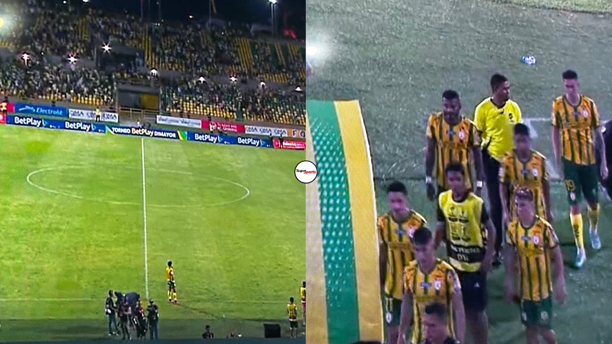 ToqueSports's tweet photo. 😳❌ El partido entre Real Cartagena vs. Real Cundinamarca es SUSPENDIDO por INVASIÓN DE HINCHAS al gramado del Jaime Morón.

Ambos equipos se tuvieron que regresar al vestuario. ⚠️ https://t.co/1k9779c4of