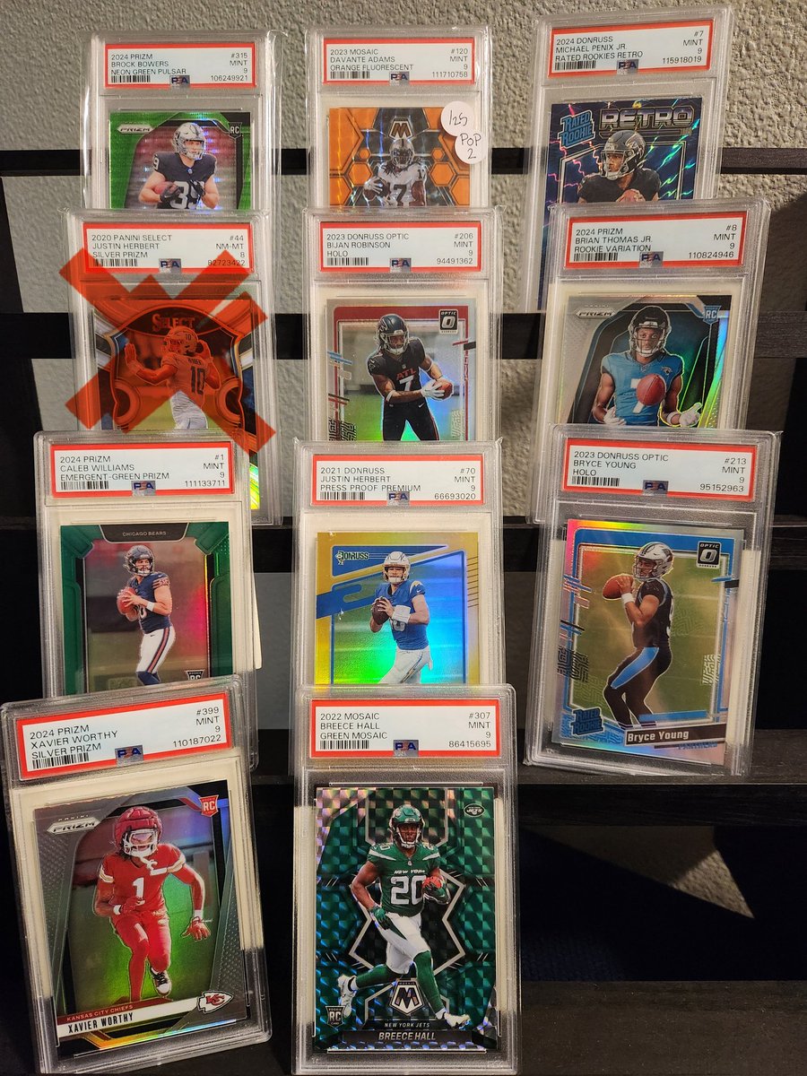 Yungg_Kaye's tweet photo. @cardboardbst Bowers - $20
Adams /25 - $25
Penix Jr - $20
Bijan - $20
BTJ - $25
Caleb - $20
Herbert - $20
Young - $20
Worthy - $20
Hall - $15 https://t.co/eNcvIdeqDF
