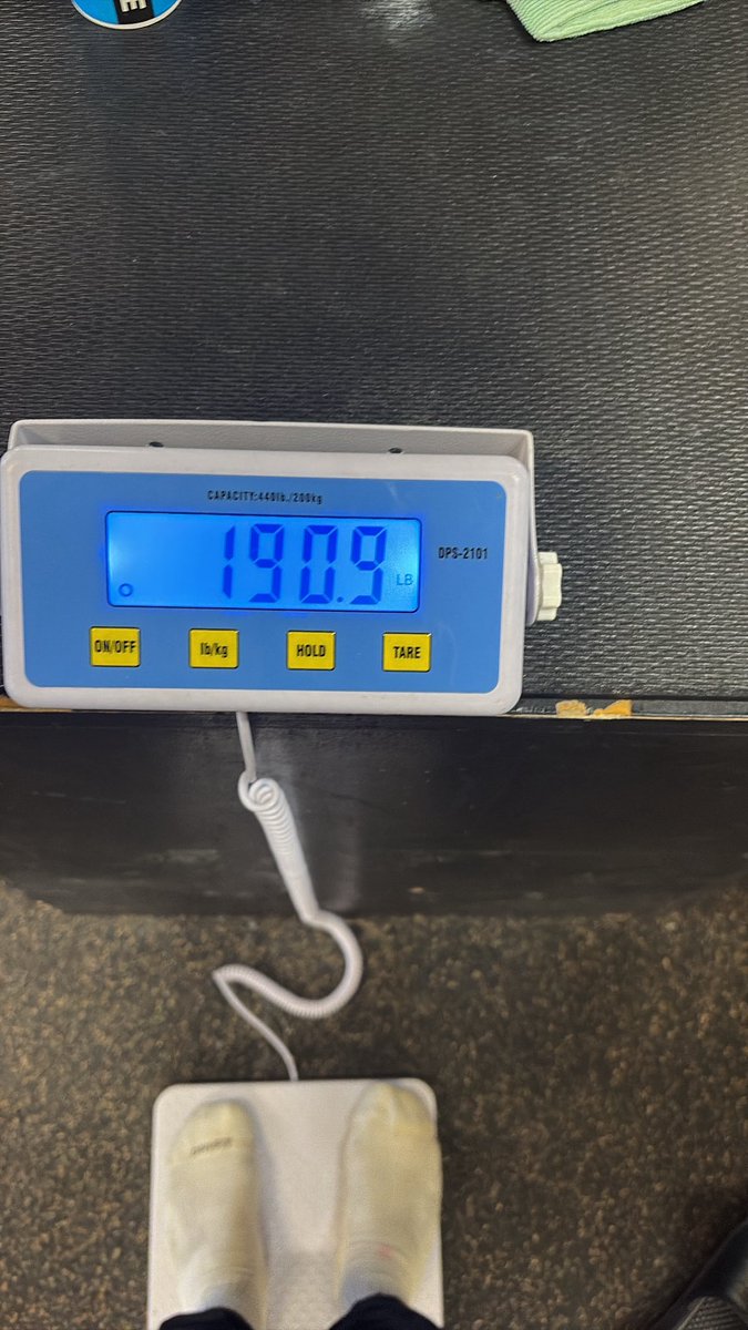 Big 190 on the scale. Day by Day we working .