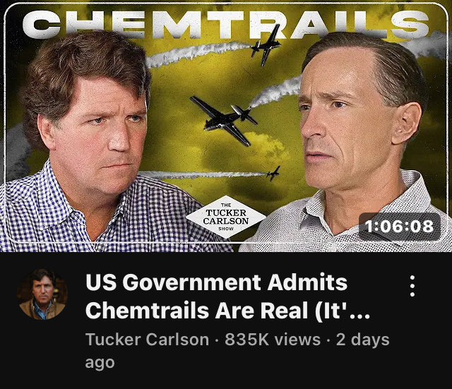 US Government Admits Chemtrails Are Real (It's Worse Than You Think). Da... youtu.be/s8A6hkS1CUE?si… via <a href="/YouTube/">YouTube</a>