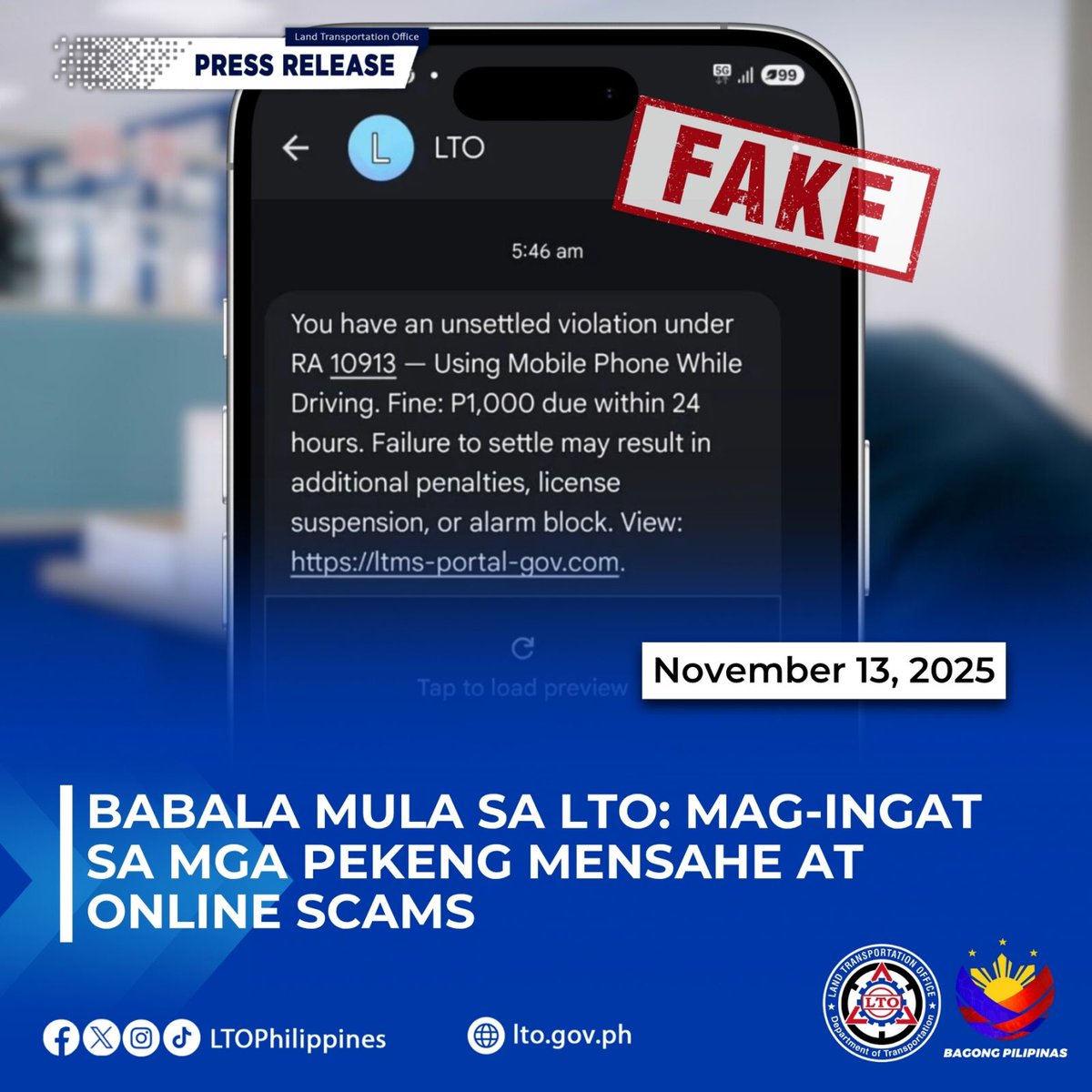 Land Transportation Office tweet media