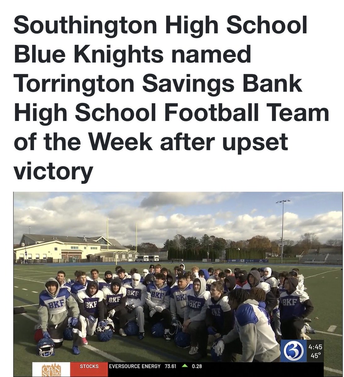 Southington Blue Knights Football tweet media