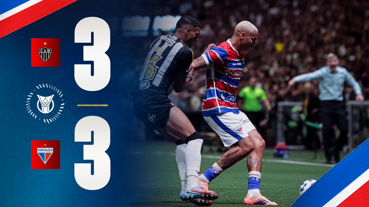 FortalezaEC's tweet image. Fim de jogo na Arena MRV. O Fortaleza empata com o Atlético-MG e soma um ponto no campeonato brasileiro. Nosso próximo duelo é contra o Bahia, na quinta-feira (20), na Arena Fonte Nova.

⚽️⚽️⚽️ Deyverson 

#FortalezaEC