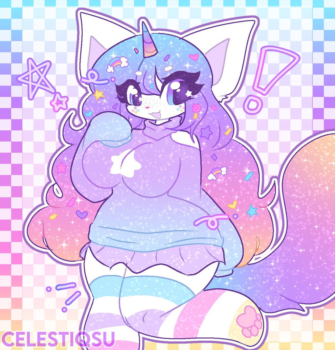 celestiqsuu's tweet image. 🌈🐾Hiiii