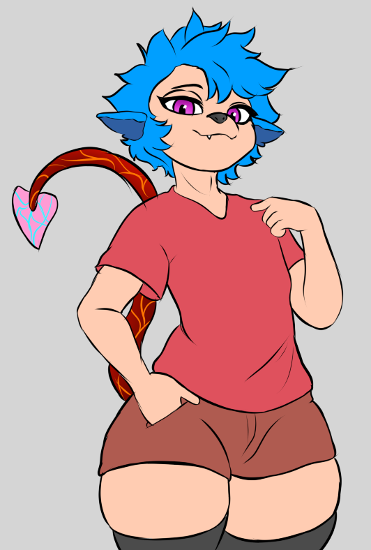 a quick lil doodle of a different hairstyle and stuffs