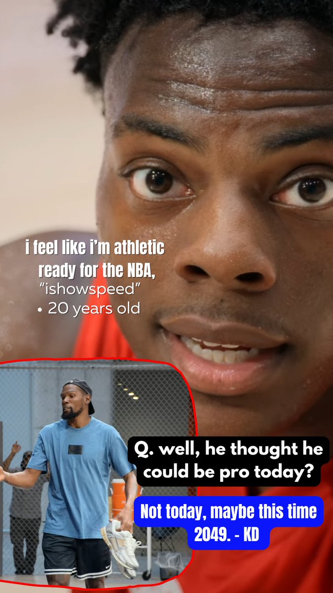 AlvnzCorp's tweet photo. KD and Ishowspeed HAHAHAHAHAHAHA https://t.co/QxfZOP1BgW