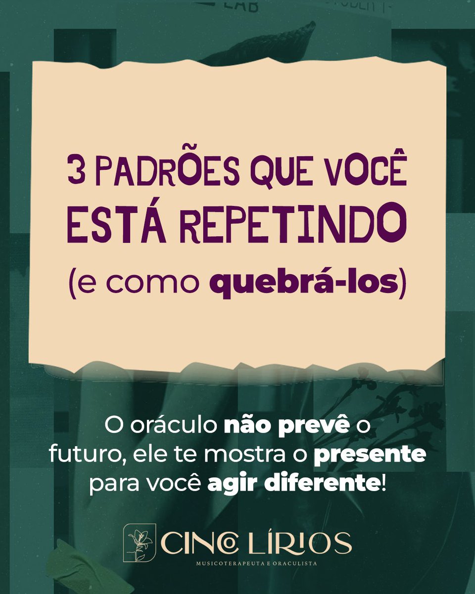 cincolirios's tweet photo. “Mas como é que eu caí nisso de novo?”
É porque o padrão é esperto, ele se disfarça de novidade.

O oráculo não vem te dar spoiler do futuro.
Ele te mostra o que você não está enxergando no agora.

Porque quando você entende o padrão,
o padrão perde o poder.
#tarologa #cartomante https://t.co/1INFjAxrDD