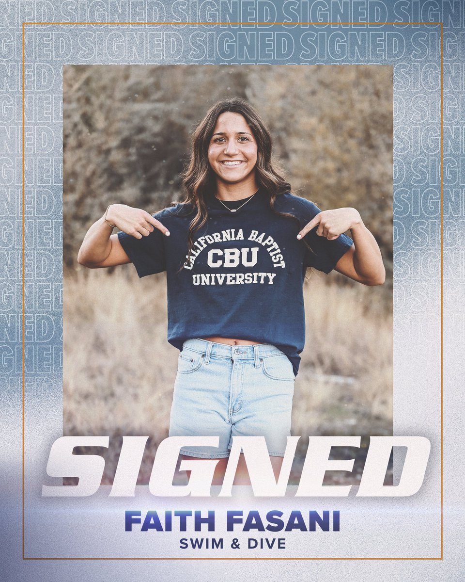 𝗦𝗜𝗚𝗡𝗘𝗗 🖊️ 

ℹ️ Faith Fasani
📌 Granite Bay, CA
🏊‍♀️ Freestyle
🏫 Wolverine Aquatics

#LanceUp⚔️
