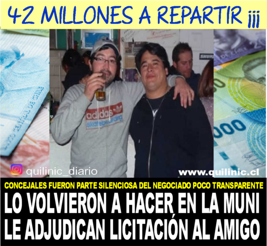 Lo volvieron a hacer, Concejales aprueban millonaria adjudicación a empresa de amigo del mismo funcionario que presentó la licitación. instagram.com/p/DQ-m9kmjaIA/