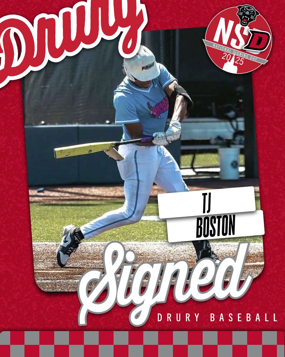 Next up, 𝗧𝗝 𝗕𝗼𝘀𝘁𝗼𝗻, outfielder from Lee's Summit is the Panthers' next signee! ✍🏼 

#OneDrury