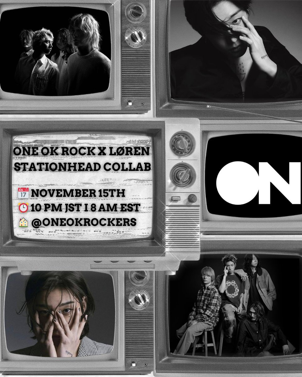 ONE OK ROCK X LØREN Stationhead Collab

📅 November 15th
⏰ 10 pm JST I 8 am EST
🔗 stationhead.com/oneokrockers

#ONEOKROCK #OOR #OORDETOX #OORers #LØREN #로렌 #loners #STATIONHEAD