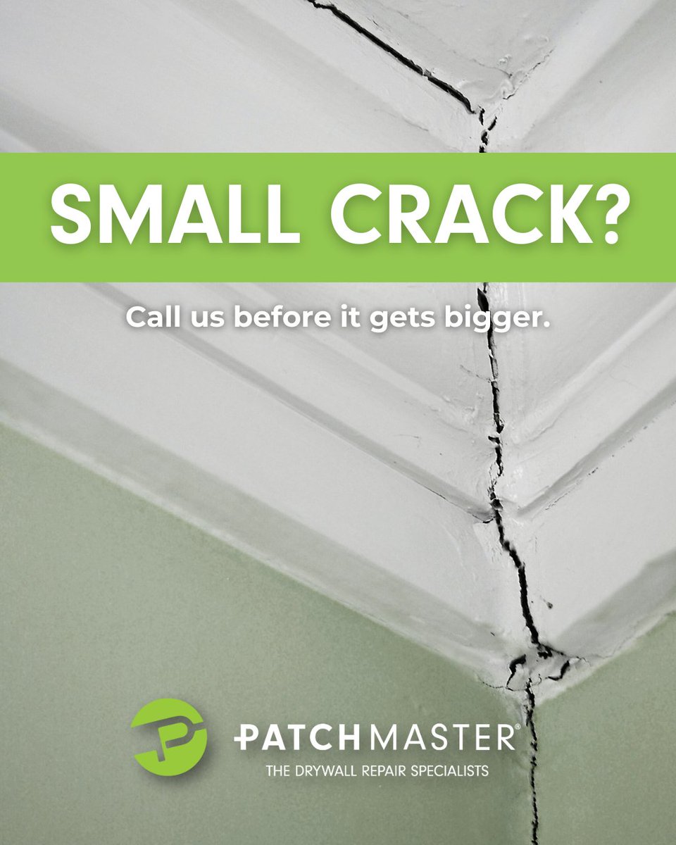 A little crack today can become a big headache tomorrow.

Call (844) PATCH-MAN to skip the stress later, fix it now while it’s small!