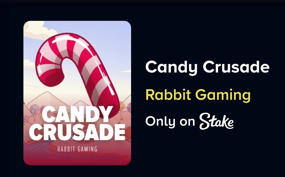 stake.com/casino/games/r…

<a href="/Rabb1tGaming/">Rabbit Gaming</a> 

NEW GAME ALERT ! 🚨 Candy Crusade now out on <a href="/Stake/">Stake.com</a> !