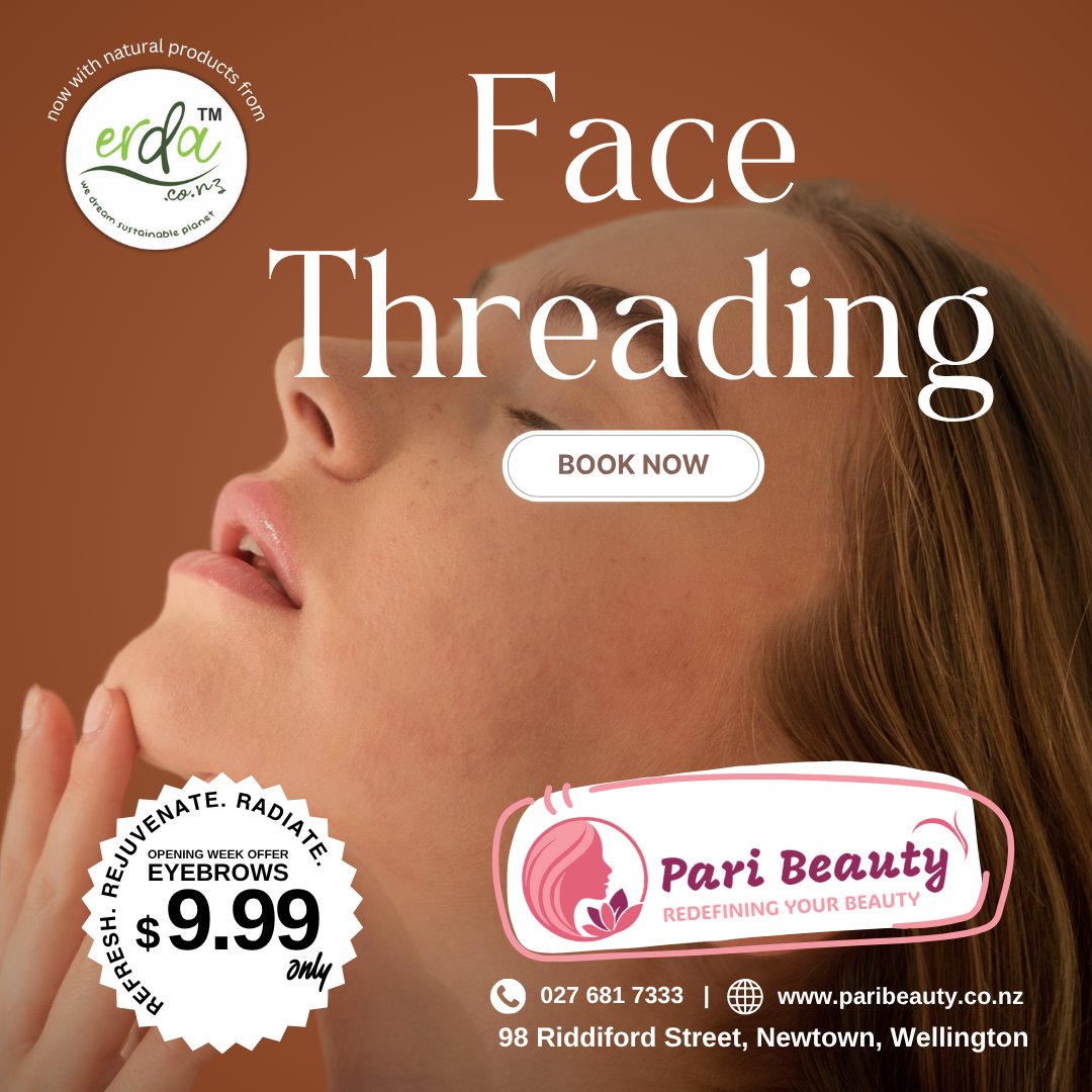 paribeautynz's tweet image. ✨ Say hello to smooth, radiant skin! ✨
Experience Face Threading at Pari Beauty.

📍 98 Riddiford Street, Newtown, Wellington
📞 027 681 7333 | 🌐 paribeauty.co.nz

📅 Book your appointment today and refresh, rejuvenate, radiate with us!
#PariBeauty #FaceThreading