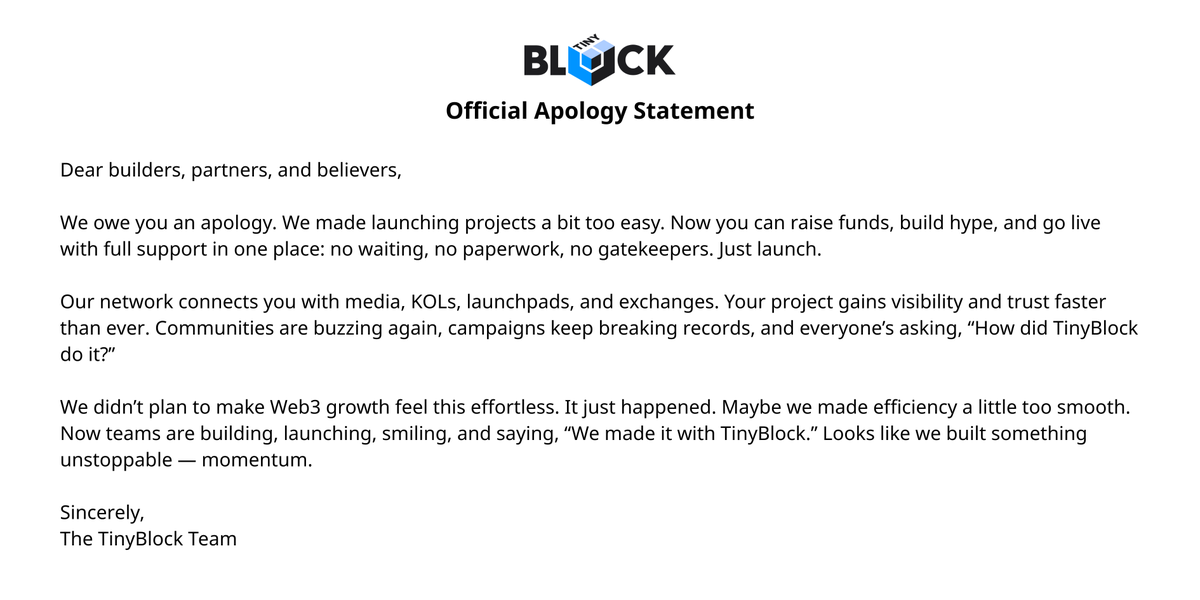 TinyBlock tweet media