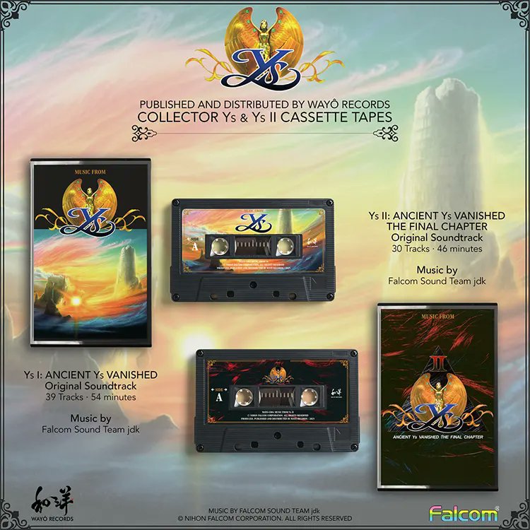 nihonfalcom's tweet image. 和洋レコーズから
「イース」のカセットテープが発売中！

ファルコムトピックス
falcom.co.jp/archives/201952
#イース #カセットテープ