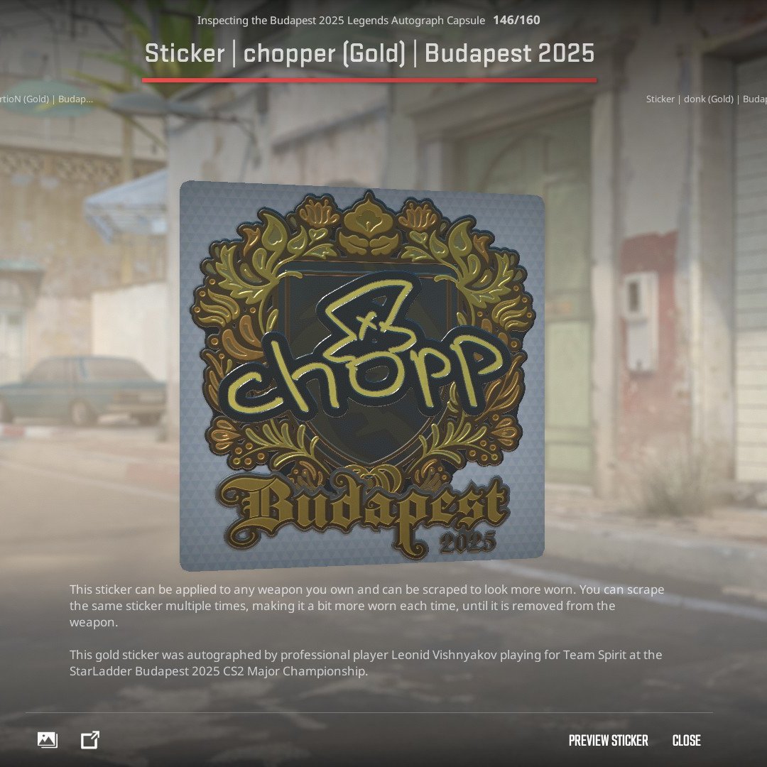 UnmatchedCS's tweet image. THIS will be the last chopper GOLD sticker...