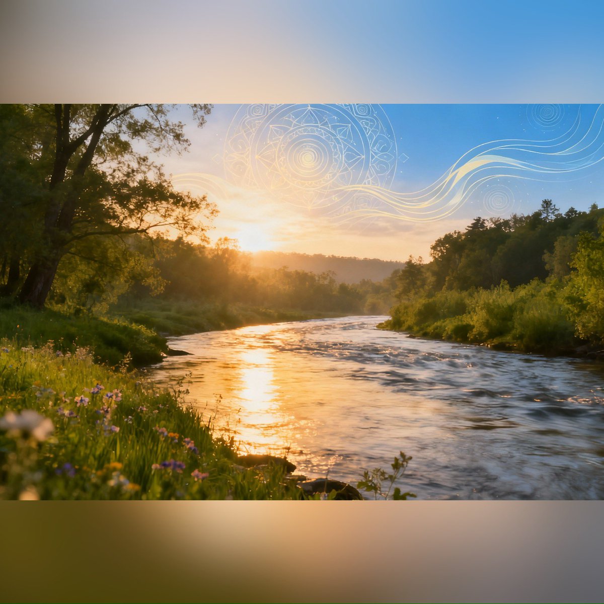 Trust the flow of life….

Let go of the banks and float,  
For the river knows its destination  
Even when the traveler does not.
Currents of joy and sorrow guide gently 

Trust the water’s wisdom,  
For the source and the sea are one—  
And you are carried, cherished, complete.