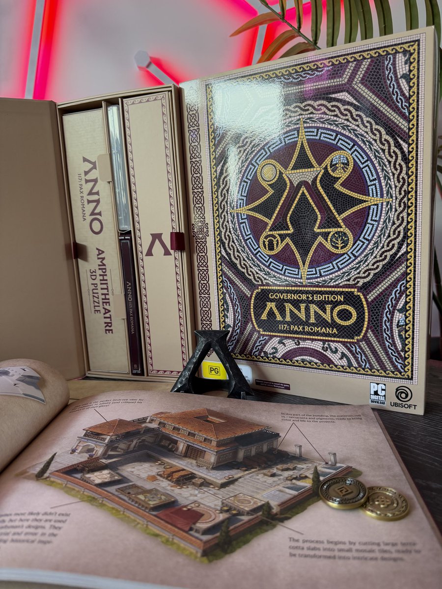 IT’S ANNO DAY! 🙌🏼

The gems at <a href="/UbisoftANZ/">Ubisoft ANZ</a> surprised me with this Governor’s Edition and I’m genuinely stoked 🥹

If you need me, I’ll be in Latium and/or Albion for the next 5-6 business days at least 🕊️