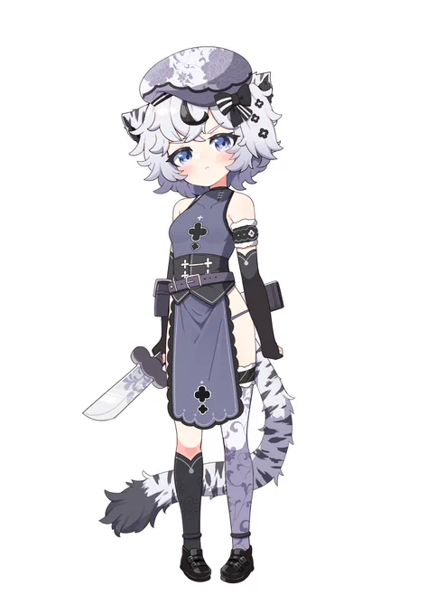 依頼文で「イラスト発注時の参照画像として使う」ってあったのでそれじゃいつもの絵じゃダメなのかなって思って立ち絵を描いて、その後衣装を全部バラバラに作成 えちえちな格好にさせたり少し恥ずかしそうな表情差分作ったりとても楽しかったです