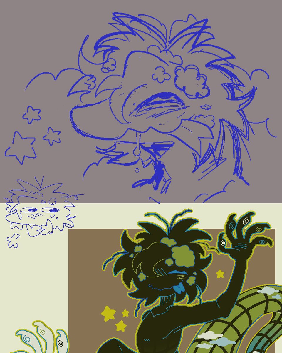 sootbox_'s tweet image. I love experimental doodling he looks so fucking DUMB I can't- (I love him btw)