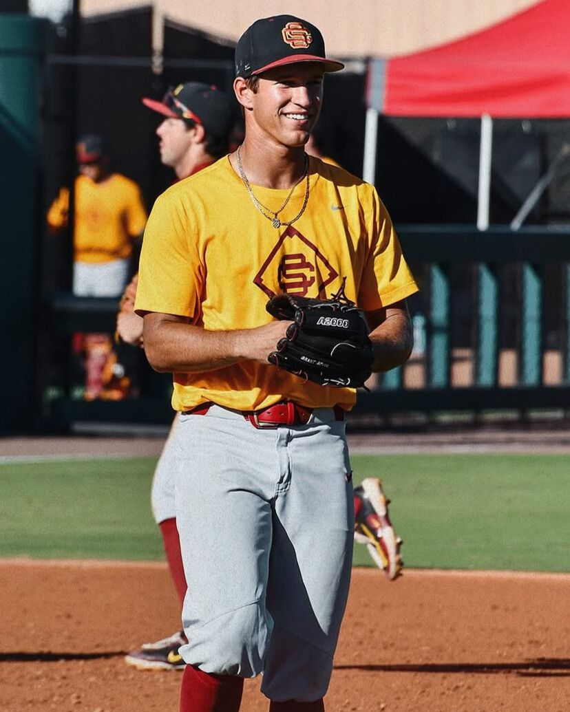 d1baseball's tweet image. After making 20 appearances (four starts) as a @USC_Baseball freshman, Grant Govel (@GovelGrant) has made a big jump and could be a huge addition to the weekend rotation.

“He’s added a breaking ball and a curve and has learned he can’t just go up there and throw 95 mph.”